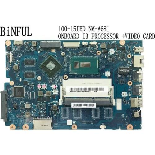 BiNFUL stock,CG410 / CG510 NM-A681 FOR LENOVO 100-15IBD LAPTOP MOTHERBOARD BUILD-IN I3 PROCESSOR, gt920m (qualified ok)