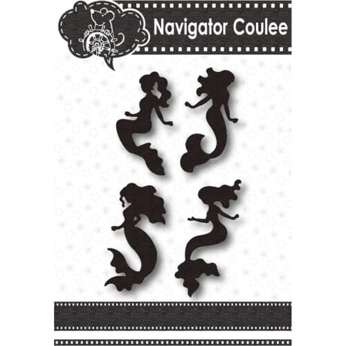 Metal Cutting Die Mermaid Set Die to Novice Scrapbook Die Cutting Die Cutting Decoration Stamps and Die Craft Supplies New 2021