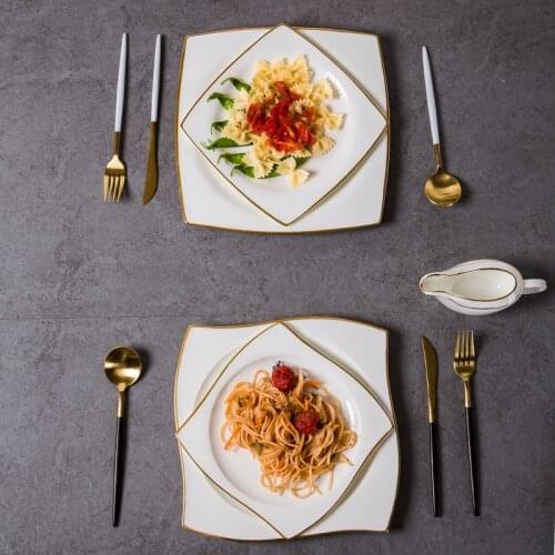 Fashion European Creative Home Steak Pot Western Tableware Steak Plate Kitchen Tableware Dinner Plates Kitchen Dining Home Decor