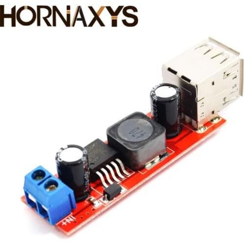2PCS / DC 6V-40V To 5V 3A Double USB Charge DC-DC Step-down Converter Module For Vehicle Charger LM2596 Dual USB