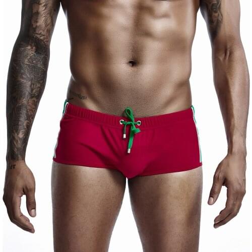 Mens Swimming Trunks Sexy Bathing New Trunks Homens Summer Beach Shorts Mens Boxer Briefs Square Leg Hi-Q Swimwear Aimpact