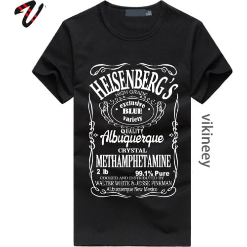 New Arrival Coupons Tshirts Breaking Bad Walter White Printed Men T Shirt Heisenberg Men Tops Big Sale funny Tops & Shirts
