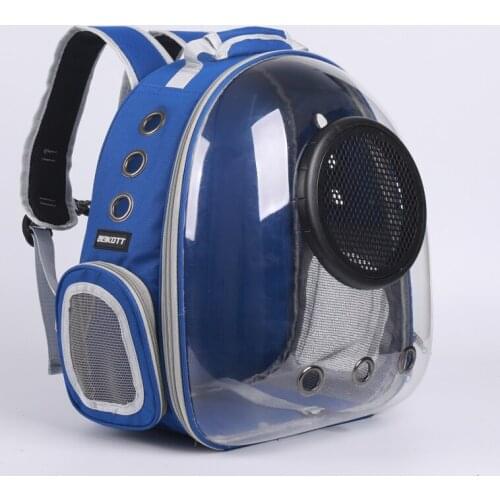 Pure Color Cat Bag For Cats Side-Opening Transparent Space Capsule Circulatory And Breathable Out Portable Backpack Cat Bag