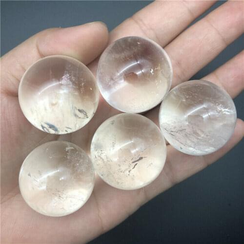 Wholesale 1PC 29-30mm Natural White Quartz Crystal Sphere Ball Clear Quartz Healing Collection Natural Quartz Crystals