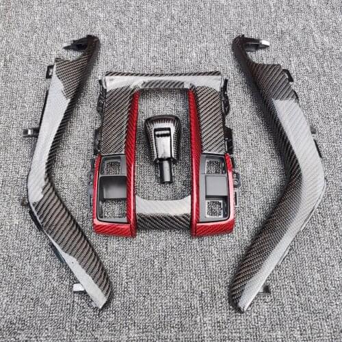 Carbon Fiber Gear Panel Cover Trim Central Control Panel Frame Interior Mouldings Modification For Honda Civic 2018 2019 2020