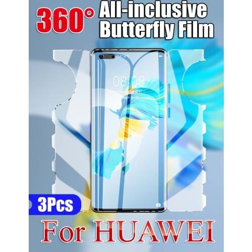 Butterfly Hydrogel Film For Huawei Mate 40 ProPlus Mate30 Mate20 Screen Protector P40 Pro P30 Full Coverage Front Back Camera
