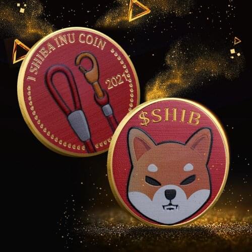 3D Embossed Commemorative Coin For Shib Puppy Coin Personality Commemorative Collection Coin Artwork Decorative Coins