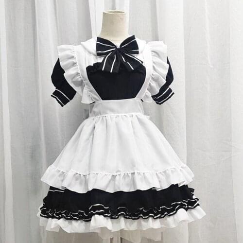 Allure Role Play Cosplay Costume French Apron Lolita Girls Sexy Lace Lingerie Set Nurse Maid Servant Uniform Maid Dress