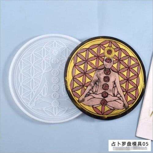 Transparent Silicone Mould Dried Flower Resin Decorative Craft DIY Divination Magic circle Mold epoxy resin molds for jewelry