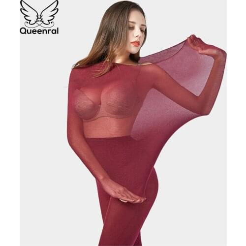 Queenral Womens Thermal Underwear Long Johns Thermo Lingerie Second Female Skin Ultra-thin Thermal Shirt Inner Wear For Women