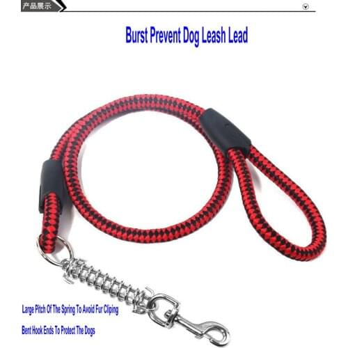 With Shock Absorber 1.4M Long 2CM Diameter Dog Pets Leash Lead Of Leather Material In 3 Color