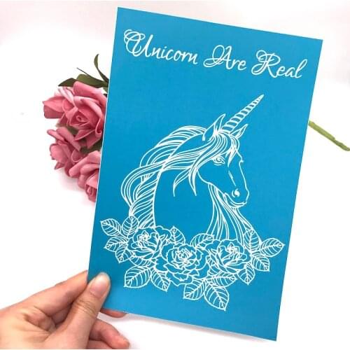 YPP CRAFT Unicorn Self-Adhesive Silk Screen Printing Mesh Transfers for DIY T-shirt Pillow Fabric Painting Paper Home Decoration