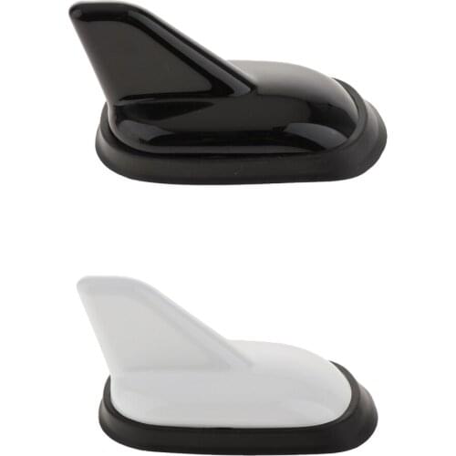 Self Adhesive Stickers Car Roof Mounted Shark Fin Shaped Antenna Decor Black White Tone for AUDI VW