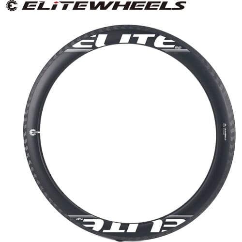 ELITEWHEELS 700c Carbon Road Rim Crystal Polished Brake Surface UD Finish Matte Glossy Tubular Clincher Tubeless Cycling Wheels