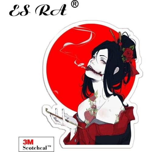 Vinyl Materproof Stickers Kuchisake Onna Car Sticker Japan Monster Pegatinas Decal for Laptop Skateboard Window Decorate
