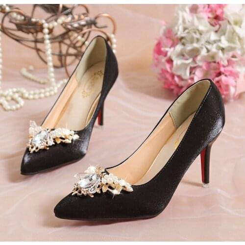 2021 Summer New Fashion Comfortable Pointed Bow Women Sandals One Word Buckle Womens Casual Sandals Mature Sexy Stiletto Heels