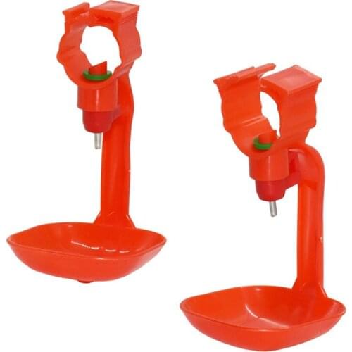 10 piezas aves de corral pollo pato colgando agua potable pezón bebedor alimentador con taza 25mm Poultry supplies
