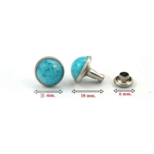 1000 sets. Blue Turquoise Rivets Studs Decorations Findings 10 mm