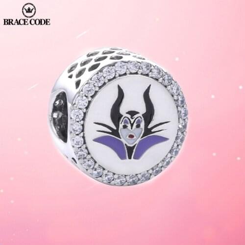 2pcs/Lot BRACE CODE Goddess Princess Crown Portrait Pendant Accessories DIY Jewelry Bead Making Brand Bracelets Gifts