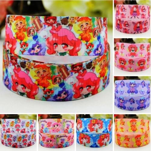 22mm 25mm 38mm 75mm Rilu Rilu Fairilu Cartoon Character printed Grosgrain Ribbon party decoration 10 Yards Mul075