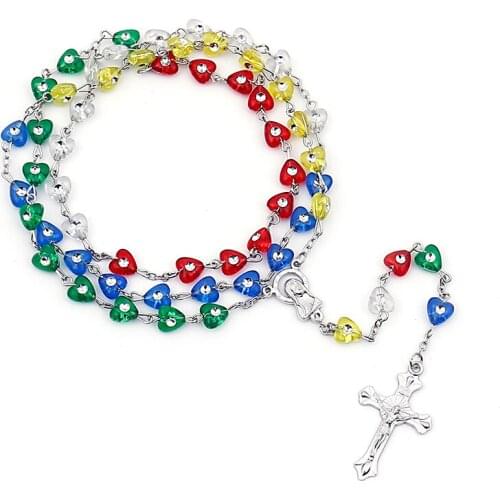 Zinc Alloy Accessories Jesus Cross Rosary Necklace Vintage Cross Pendant Jewelry 2021 Trend Catholic Necklace Gifts Wholesale