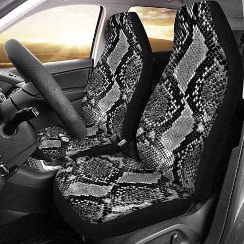 2pcs Car Seat Covers 3D Animal Wolf Skull Printing Universal Car Seat Set Protector Seat Cushion Full Cover For Most Car
