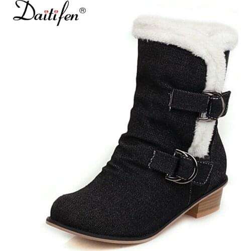 DAITIFEN Women's Wedge Ankle Boots