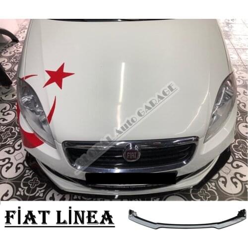 For Fiat Linea Front Bumper Attachment Lip 2003-2020 Piano Glossy Black Splitter Diffuser Universal Spoiler Bumper Mud Flaps