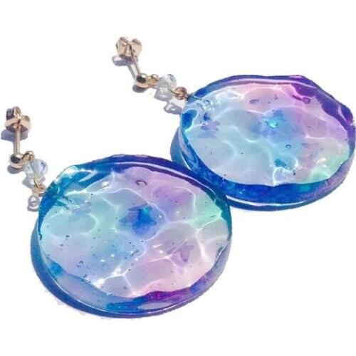 6Pcs Sea Wave Style Resin Molds Epoxy Resin Water Ripple Pendant Silicone Molds Resin Casting Molds Jewelry Making Tools