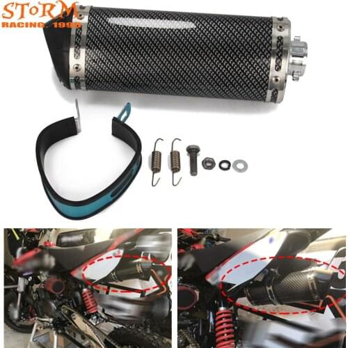 38mm Universal Motorcycle Exhaust Muffler Pipe For Honda Yamaha Dirt Bike Street Bike Scooter ATV Quad