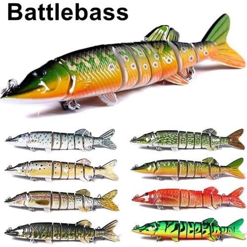 Artificial Pike Lure Bait Multi Jointed Bait 12.5cm 18.5g Lifelike Crankbaits Fishing Wobblers Swimbait Sea Fishing Lure
