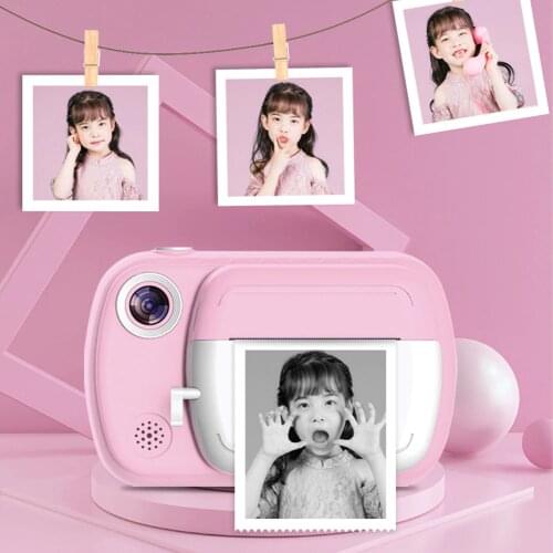 3.5 inch Children Instant Print Camera 1080P Big Screen With Thermal Photo Paper Kids Cam Toys For Girls Boys Birthday Gifts