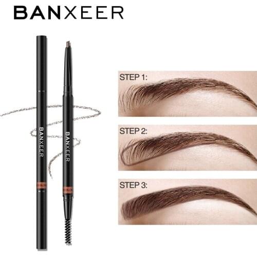BANXEER Triangle Eyebrow Pencil Waterproof Longlast Cosmetics 6 Colors Makeup for Women Blonde Brown Eye Browns Beauty Tool Set