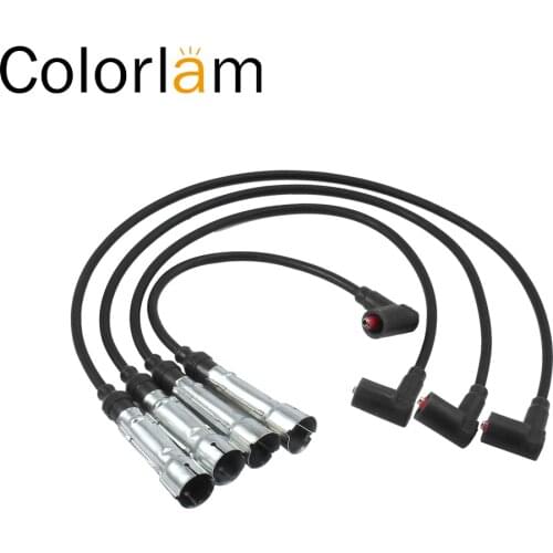 Colorlam Black/Blue Spark Plug Ignition Cable Set OE 032905483G 059998031 803998031 for Seat Arosa Cordoba Ibiza II VW Lupo Polo