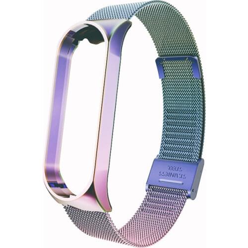 Strap For Xiaomi Mi Band 3 4 5 Wrist Metal Bracelet Screwless Stainless Steel MIband for Mi Band 4 3 5 Strap Wristbands Pulseira