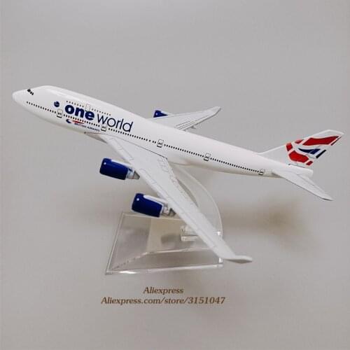 16cm Alloy Metal Air ONE WORLD British Airways B747-400 Boeing 747 Airlines Airplane Model Plane Model Diecast Aircraft Gifts