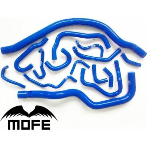 Mofe 15pcs Blue Silicone Radiator Coolant Hose Kit For S2000