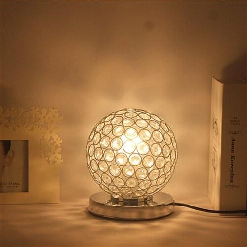 Crystal Ball Table Lamp Modern Minimalist Bedroom Bedside Table Led Light Creative Night Light Romantic Desk Lamp Home Decor