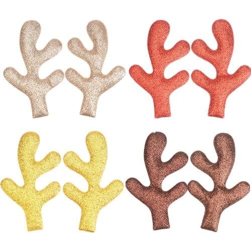 40PCS 3inch Reindeer horn Christmas Hair Accessories girls Christmas decorations for home DIY Accessory for Hair Bow Headband