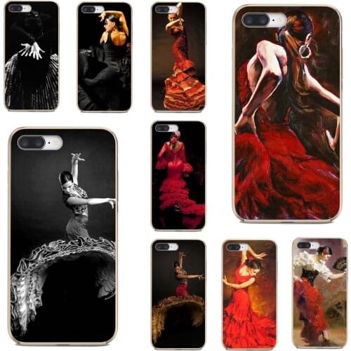 Red-The-Spanish-Dancer-Flamenco-Art For Samsung Galaxy A9 A8 Star Lite A3 A5 A7 A6 Plus 2018 2015 2016 2017 Silicone Shell Cover