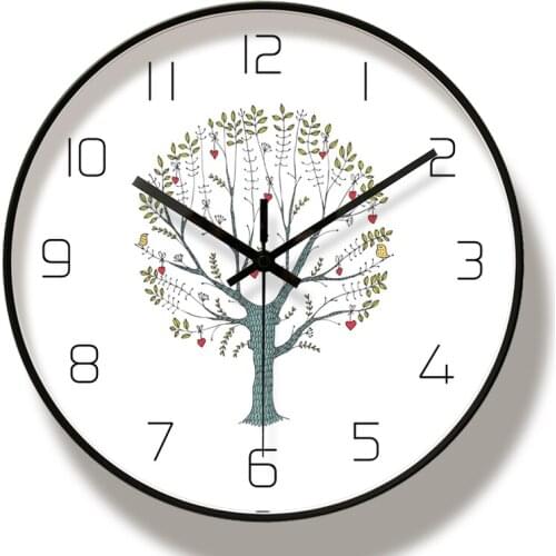 Nordic Silent Wall Clock Fashion Living Room Minimalist Creative Wall Clock Modern Quartz Zegar Scienny Home Decoration ZB50WC