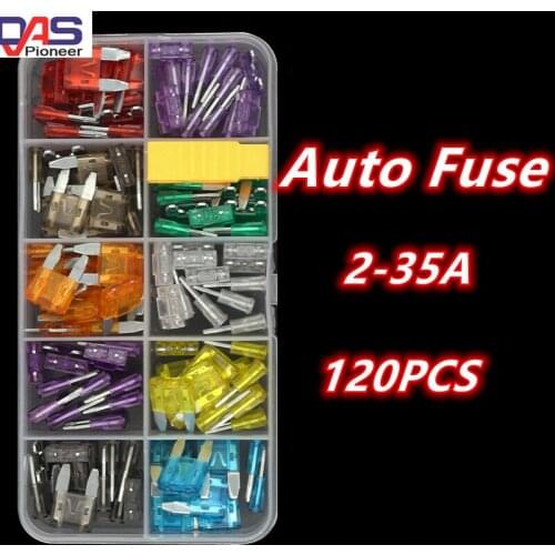 New design pack 120pcs MINI auto Blade Fuse Assortment for Car Motorcycle SUV APM ATM