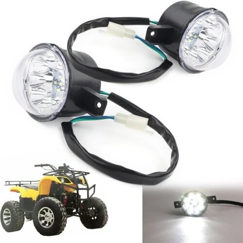 2Pcs LED 3 wire Headlight Head Light Fit for ATV Quad 110 125CC TaoTao ATA110D ATA110D1 ATA125D ATA135D ATA125 HW