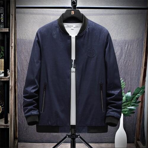 2021 New Autumn and Male Casual Baseball Business Mens Overcoat Plus Size Zip Up Jacket Spring Autumn Brand Windbreaker Slim Fit