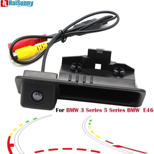 Car Parking Camera Dynamic Line Car Rear Reverse Backup Camera Night Vision For BMW 3 Series 5 Series X5 X6 E46