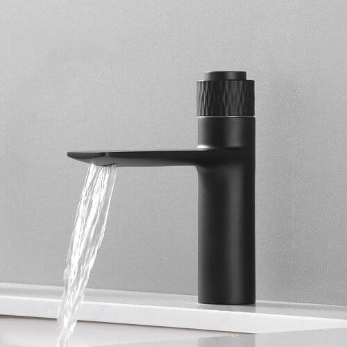 Black/White Faucet Bathroom Basin Faucets Blacked Hot Cold Mixer Tap Single Hole Deck Mounted Tapware Chrome Golden Finished