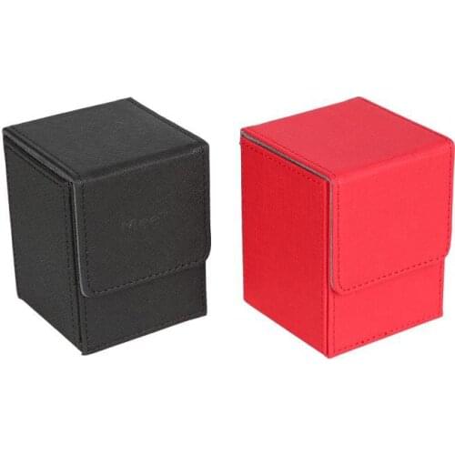 DIY 100 Cards Deck Box Alkov Leather Board Games TCG Cards Deck Case for Magicalalal The Cards MGT/Pkm/YGO/Gathering Games