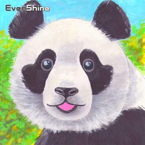 EverShine Diamond Painting Cartoon Panda Cross Stitch Diamond Embroidery Animal Rhinestones Mosaic Full Drill Square Wall Decor