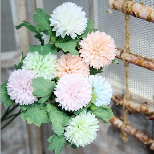 Fake Flowers Simulation artificial flower dandelion 1PCS silk fake flowers for the family party wedding photography decoration