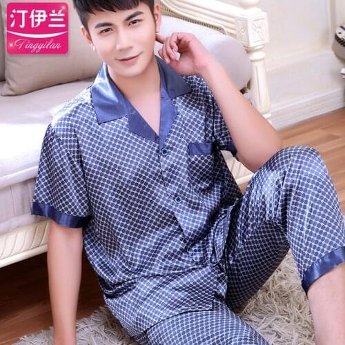 Мужские шелковые пижамы Jasminelily China At AliExpress